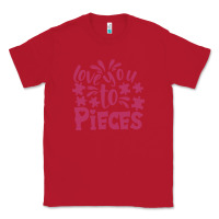 Red love you to pieces Classic Tee - CowhideDigitalArt