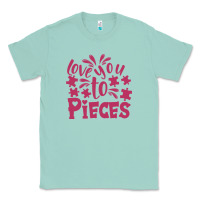 Seafoam love you to pieces Classic Tee - CowhideDigitalArt