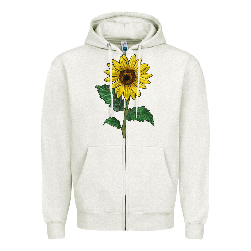 Sunray Yellow Sunflower Zipper Hoodie by LillyAllenDesigns | Teevron