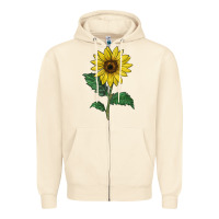 Sandshell Sunray yellow sunflower Zipper Hoodie - LillyAllenDesigns