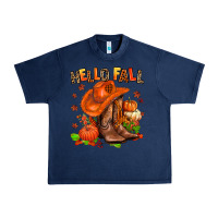 Navy hello fall pumpkins  cowgirl  and roses Urban Heavy Tee - AdoDesignShop