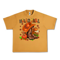 Peanut Butter hello fall pumpkins  cowgirl  and roses Urban Heavy Tee - AdoDesignShop