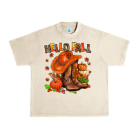 Sandshell hello fall pumpkins  cowgirl  and roses Urban Heavy Tee - AdoDesignShop