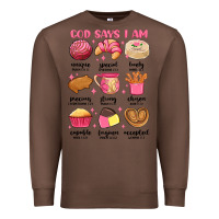 Chestnut god says i am mexican pan dulce Premium Sweatshirt - MaliasSmallBusiness