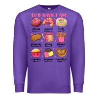 Purple god says i am mexican pan dulce Premium Sweatshirt - MaliasSmallBusiness