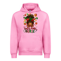 Fuchsia Pink santa's favorite nurse afro messy bun Urban Hoodie - texasbilliewilder