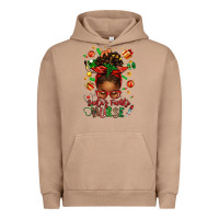 Pigment Burro santa's favorite nurse afro messy bun Urban Hoodie - texasbilliewilder