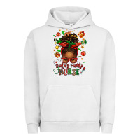 Pigment Lunar Rock santa's favorite nurse afro messy bun Urban Hoodie - texasbilliewilder