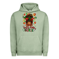 Pigment Oil Green santa's favorite nurse afro messy bun Urban Hoodie - texasbilliewilder