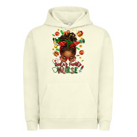 Pigment Pistachio santa's favorite nurse afro messy bun Urban Hoodie - texasbilliewilder