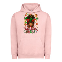 Pigment Salmon santa's favorite nurse afro messy bun Urban Hoodie - texasbilliewilder