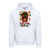 White santa's favorite nurse afro messy bun Urban Hoodie - texasbilliewilder