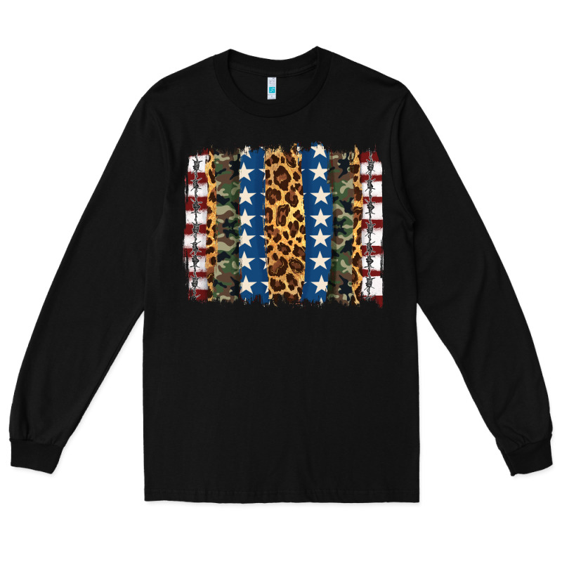 Usa Army Pattern Brushstroke Long Sleeve Tee by Artiststas | Teevron