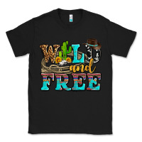 Black wild and free with cactus Classic Tee - AdoDesignShop
