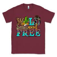 Burgundy wild and free with cactus Classic Tee - AdoDesignShop