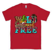 Red wild and free with cactus Classic Tee - AdoDesignShop