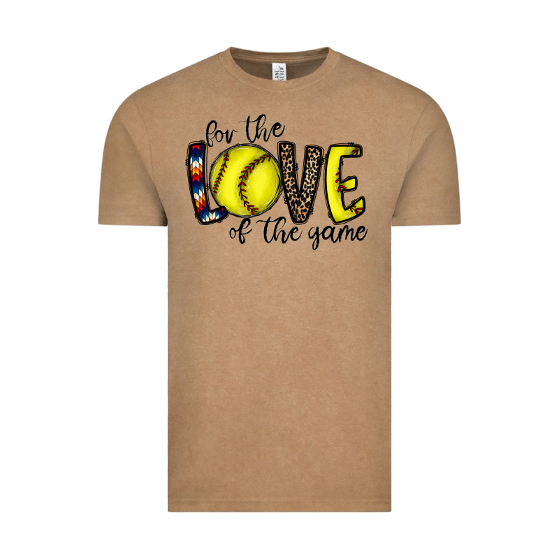 For The Love Of The Game Softball Vintage Tee by CowhideDigitalArt | Teevron