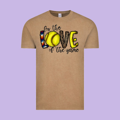 For The Love Of The Game Softball Vintage Tee Designed By Cowhidedigitalart