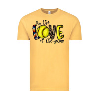 Vintage Mustard for the love of the game softball Vintage Tee - CowhideDigitalArt
