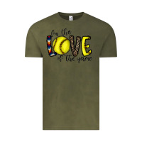 Vintage Olive for the love of the game softball Vintage Tee - CowhideDigitalArt