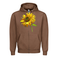 Chestnut sunflower Zipper Hoodie - LillyAllenDesigns