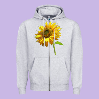 Sunflower Zipper Hoodie Designed By Lillyallendesigns