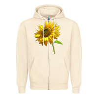 Sandshell sunflower Zipper Hoodie - LillyAllenDesigns