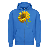 True Royal sunflower Zipper Hoodie - LillyAllenDesigns