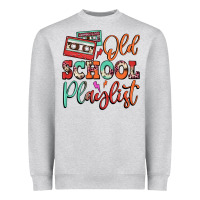 Heather Grey old school playlist cassette Heavyweight Sweatshirt - FaDigitalArtStudio