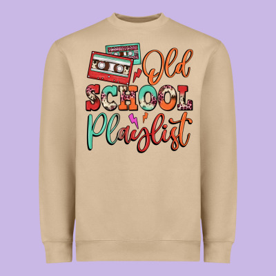 Old School Playlist Cassette Heavyweight Sweatshirt Designed By Fadigitalartstudio