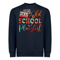 Navy old school playlist cassette Heavyweight Sweatshirt - FaDigitalArtStudio