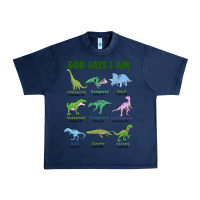 Navy god says i am dinosaurs Urban Heavy Tee - JahusDesignShop