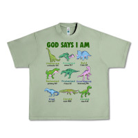 Oil Green god says i am dinosaurs Urban Heavy Tee - JahusDesignShop