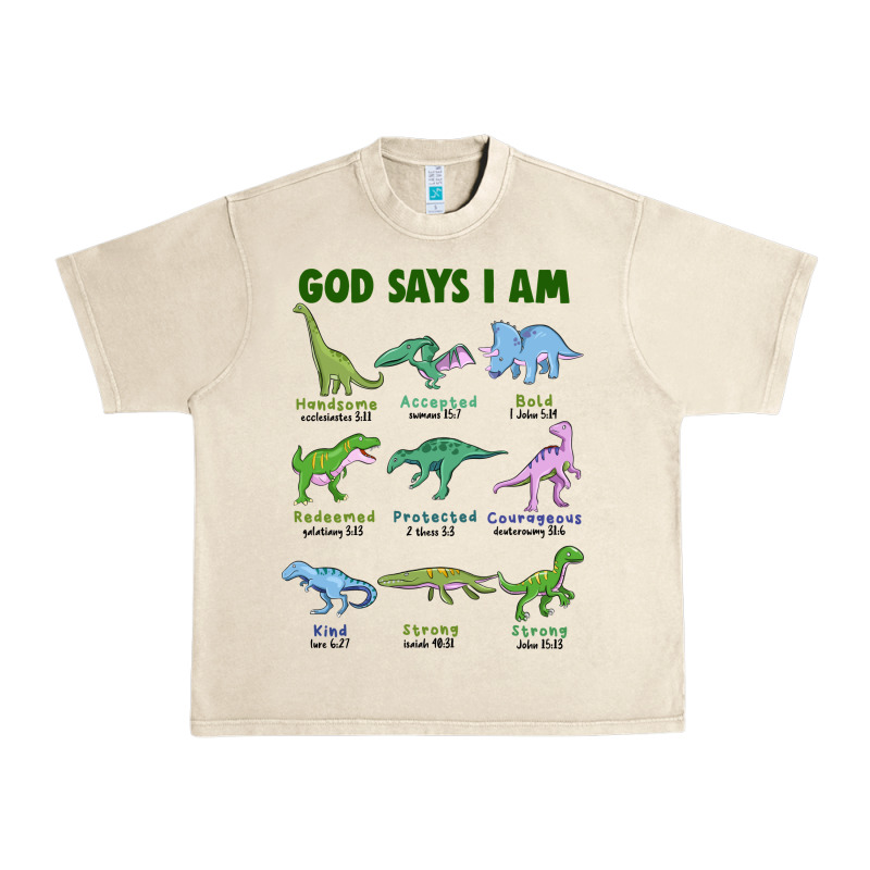 God Says I Am Dinosaurs Urban Heavy Tee by JahusDesignShop | Teevron