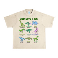 Sandshell god says i am dinosaurs Urban Heavy Tee - JahusDesignShop