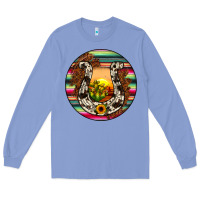 Colony Blue horseshoe circle Long Sleeve Tee - JahusDesignShop