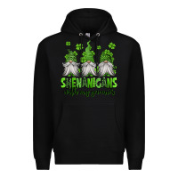 Black shenanigans with my gnomies st patricks day gnomes Premium Hoodie - Jasminsmagicworld