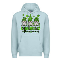 Blue Mist shenanigans with my gnomies st patricks day gnomes Premium Hoodie - Jasminsmagicworld
