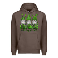 Coffee shenanigans with my gnomies st patricks day gnomes Premium Hoodie - Jasminsmagicworld