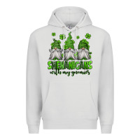 Dove Grey shenanigans with my gnomies st patricks day gnomes Premium Hoodie - Jasminsmagicworld