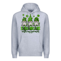 Heather Grey shenanigans with my gnomies st patricks day gnomes Premium Hoodie - Jasminsmagicworld
