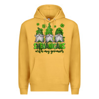 Mustard shenanigans with my gnomies st patricks day gnomes Premium Hoodie - Jasminsmagicworld