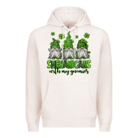 Pale Pink shenanigans with my gnomies st patricks day gnomes Premium Hoodie - Jasminsmagicworld