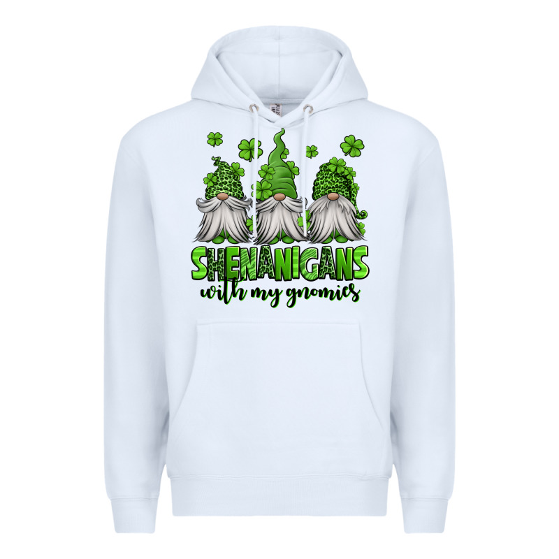 Shenanigans With My Gnomies St Patricks Day Gnomes Premium Hoodie by Jasminsmagicworld | Teevron