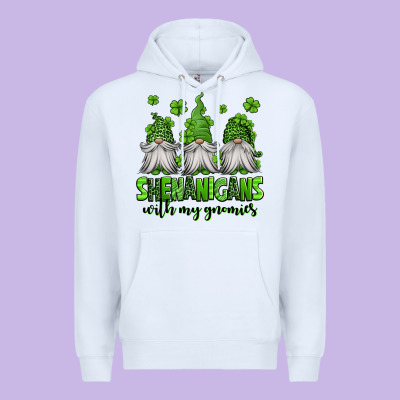 Shenanigans With My Gnomies St Patricks Day Gnomes Premium Hoodie Designed By Jasminsmagicworld