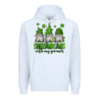 White shenanigans with my gnomies st patricks day gnomes Premium Hoodie - Jasminsmagicworld