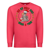 Cardinal ho ho holly shit skeleton santa Premium Sweatshirt - MaliasSmallBusiness