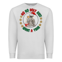 Dove Grey ho ho holly shit skeleton santa Premium Sweatshirt - MaliasSmallBusiness