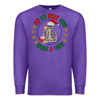 Purple ho ho holly shit skeleton santa Premium Sweatshirt - MaliasSmallBusiness