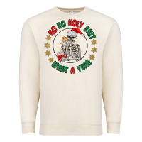 Sandshell ho ho holly shit skeleton santa Premium Sweatshirt - MaliasSmallBusiness